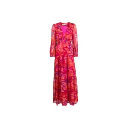 Dondup Red Женские Длинные Платья с Рукавами