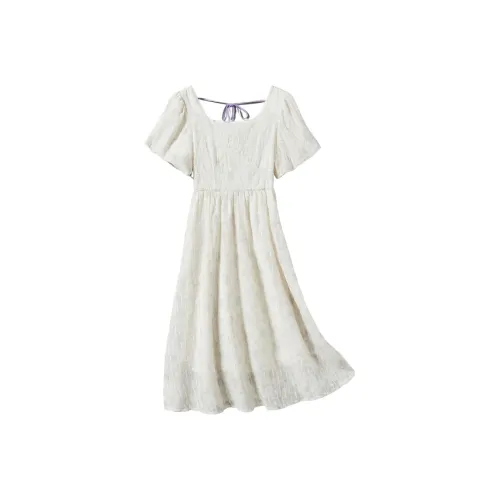 FORTEI Короткий рукав Платье Женское Светло-фиолетовое