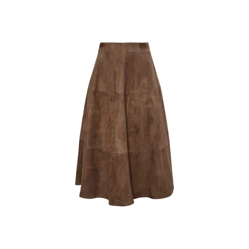 Altuzarra Умбра Женские Кожаные Длинные Юбки