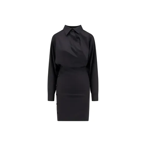 PHILOSOPHY DI LORENZO SERAFINI Длинное платье с длинными рукавами женское черное