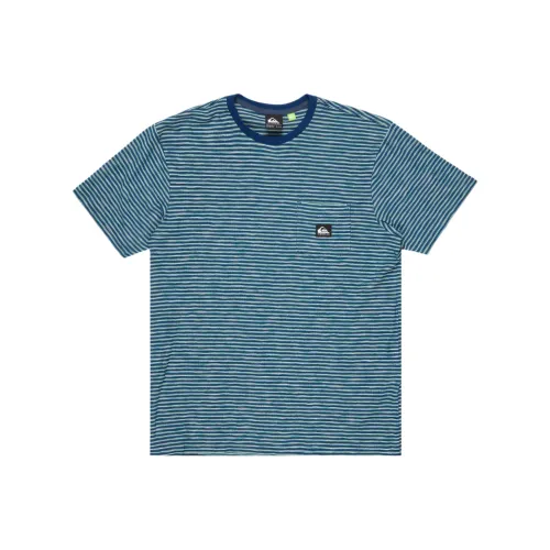 Quiksilver Бирюзовый Мужской T-Рубашки