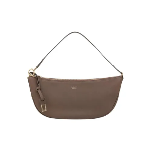 Ferragamo Кожа Хобо Сумка Сумка через плечо Маленькая Женская Коричневая