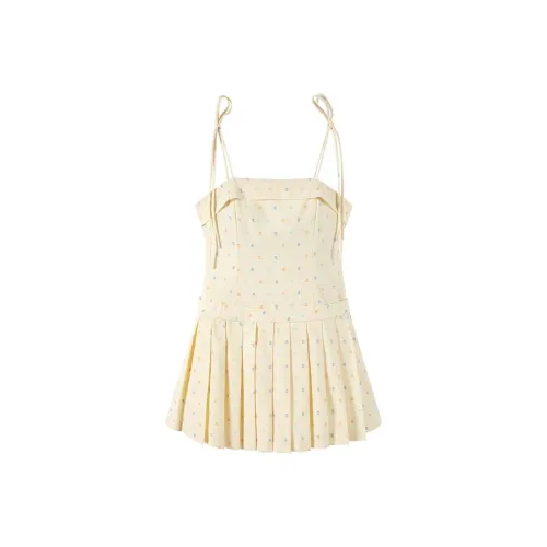 CARIEDO Платье с юбкой-карандаш Женское Кремово-желтое