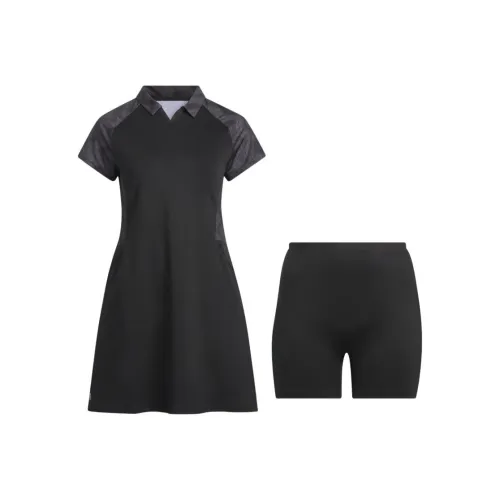 Adidas Короткий рукав Платье Женское Черное