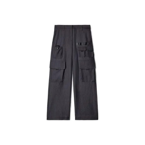 Off Белый Карго Брюки Женские Серый