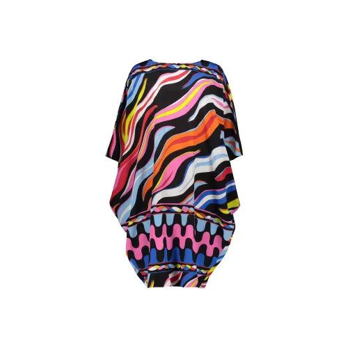 EMILIO PUCCI Длинное платье с длинными рукавами женское многоцветное