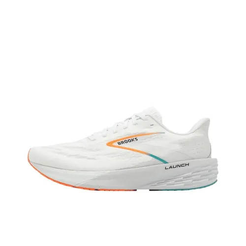 Brooks Launch 11 Амортизаторы Slip-resistant Low Top Повседневные Беговые кроссовки Унисекс Белый