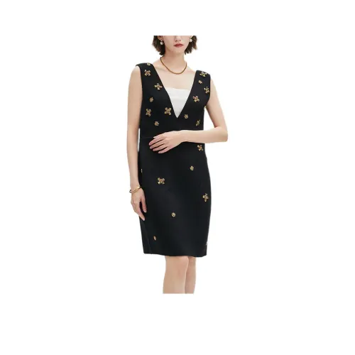 Badgley Mischka Без рукавов Платье Женское Черное