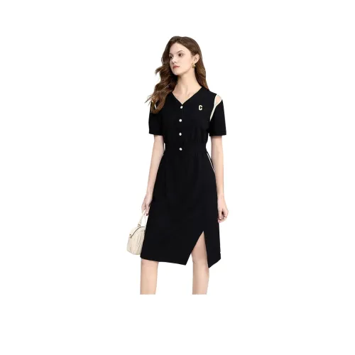 TOUCH Короткий рукав Платье Женское Черное