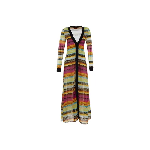 Missoni Многоцветные Женские Длинные Платья с Рукавами