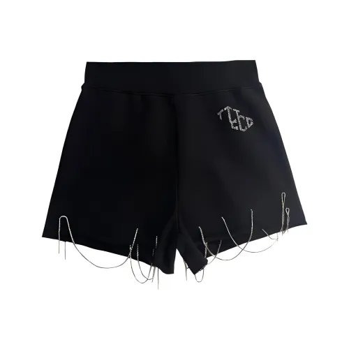 TCH Повседневные шорты Женские Черные