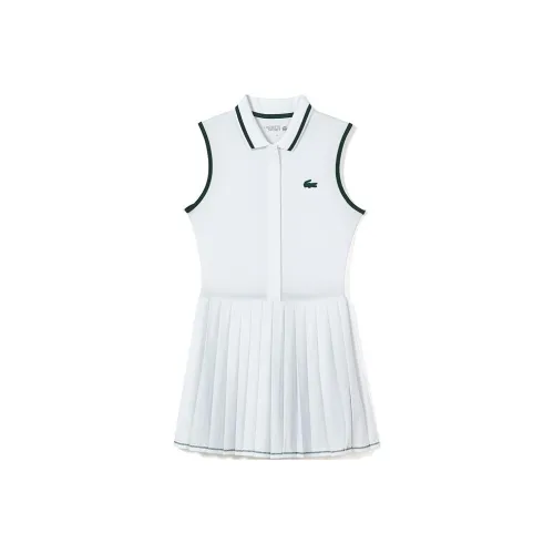 LACOSTE Без рукавов Платье Женское Белое