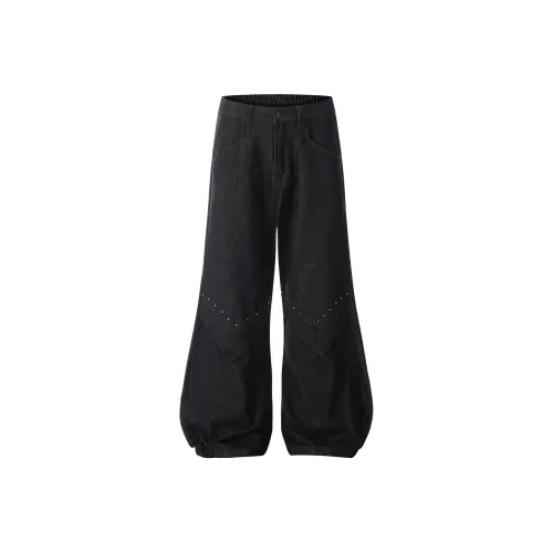 WAYHWEI Черные Унисекс Джинсы