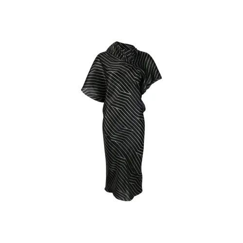RICK OWENS Black Женские Короткие Платья с Рукавами