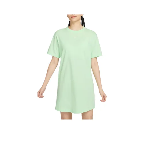nike Sportswear Essentials series Короткий рукав Платье Женское Паровой зеленый