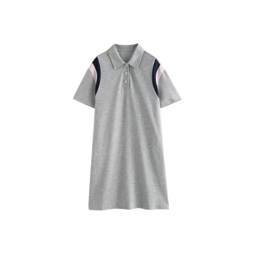 Initial Language Короткий рукав Платье Женское