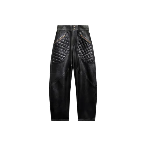 ISABEL MARANT Черные Женские Кожаные Брюки