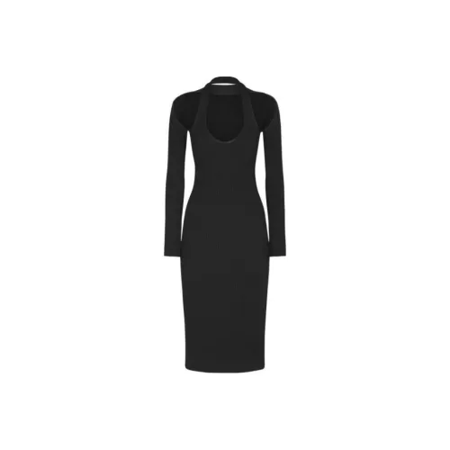 COPERNI Длинное платье с длинными рукавами женское черное