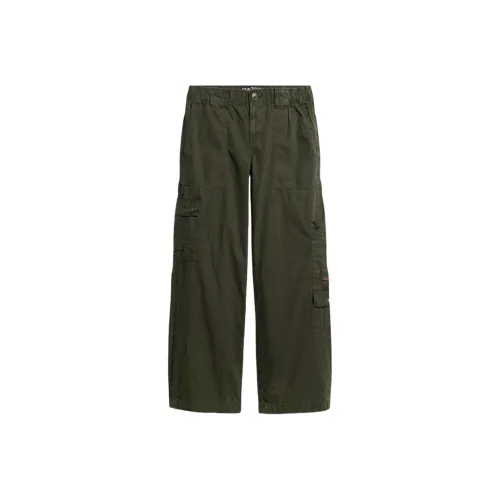 SUPERDRY Зеленые Женские Брюки Карго