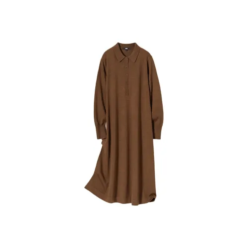 UNIQLO Длинное платье с длинными рукавами женское