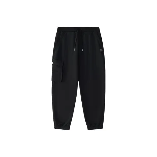 FILA FUSION Рабочий стиль Вязаные Спортивные Штаны Женские Глубокий Черный