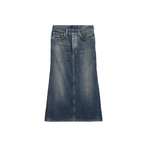 Balenciaga Denim Long Skirt Women's Blue Баленсиага Деним Длинная Юбка Женская Синяя