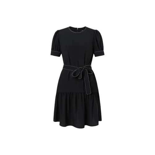 KARL LAGERFELD Короткий рукав Платье Женское Черное