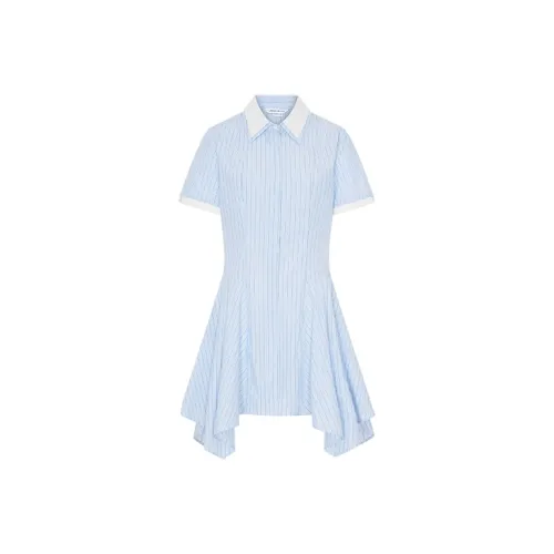 URBAN REVIVO Короткий рукав Платье Женское Синий