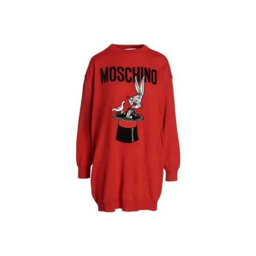 MOSCHINO Red Женские Длинные Платья с Рукавами