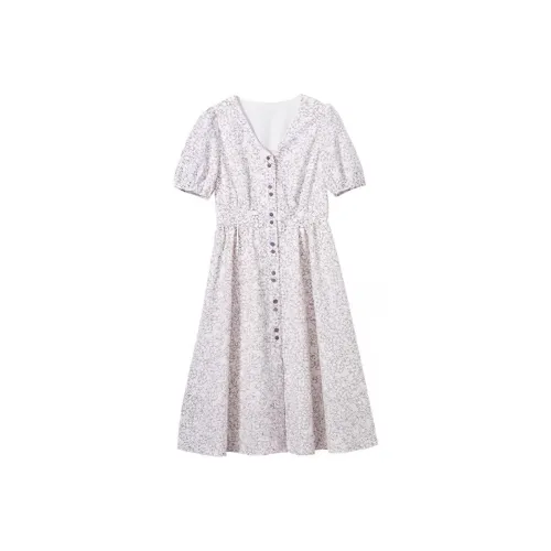 XIANGYING Фиолетовые Женские Короткие Платья с Рукавами