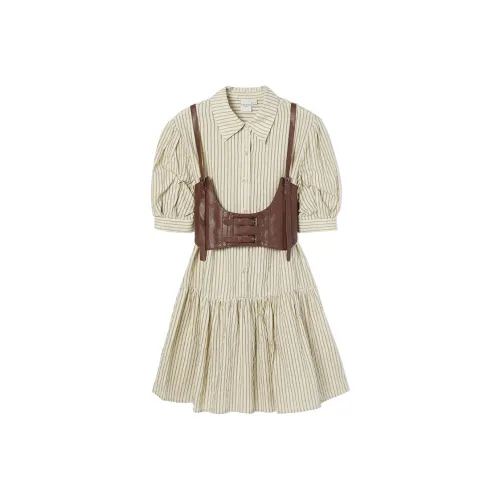 EPTISON WOMAN Женские Короткие Платья с Короткими Рукавами