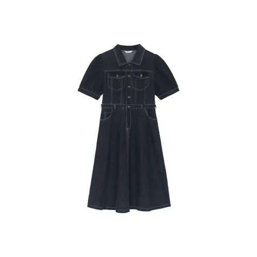 IT'Real SS25 Короткий рукав Платье Женское Черное