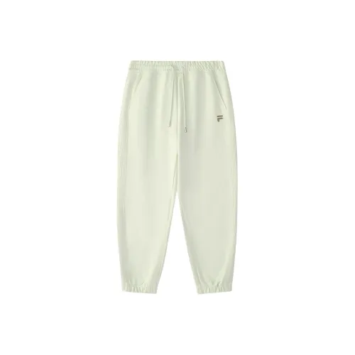 FILA FUSION Вязаные тренировочные брюки женские цвет фарфоровый бежевый