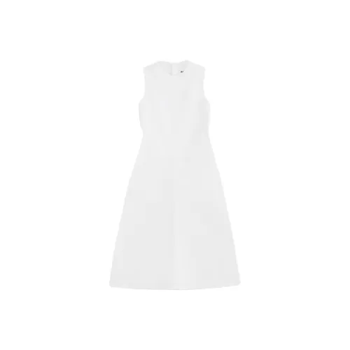 JIL SANDER Белое Женское Платье без Рукавов