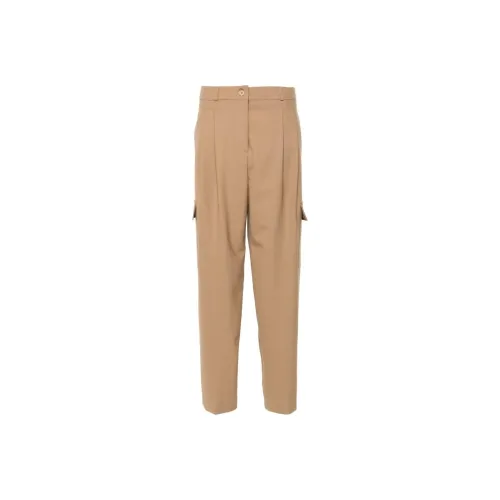 Semicouture SS24 Карго Брюки Женские Светло-Коричневый