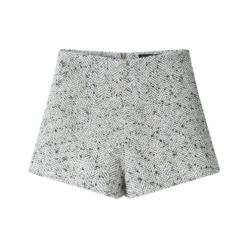 MOSIIMORII Повседневные шорты Женские Snowflake Бежевый Серый