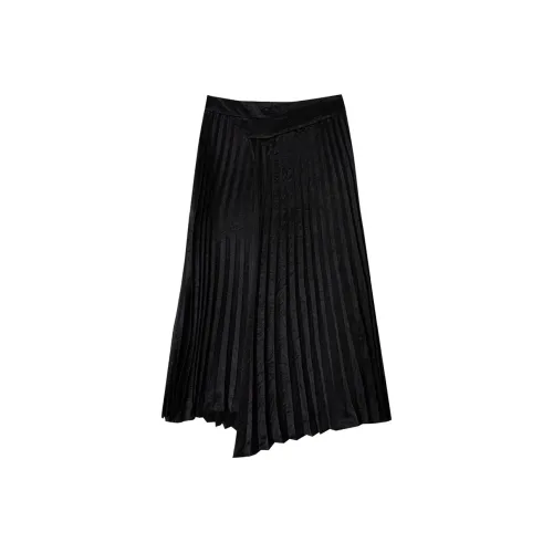 C+IMPRESS Обсидиановый черный Женские Повседневные длинные юбки