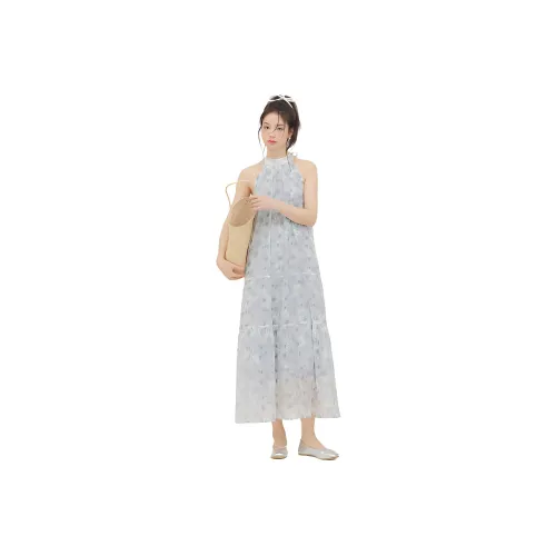 CHACHASTU Без рукавов Платье Женское Морская соль Розовый Халтер Платье