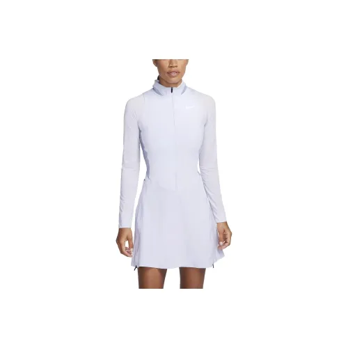 NIKE Кислородно-пурпурный Женские Длинные Рукава Платья