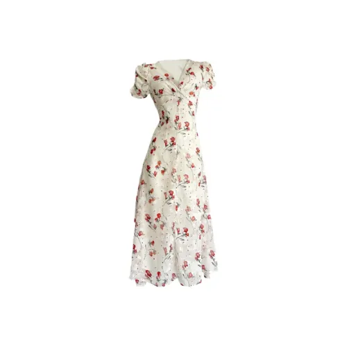 ZCDECO Короткий рукав Платье Женское Цветочное