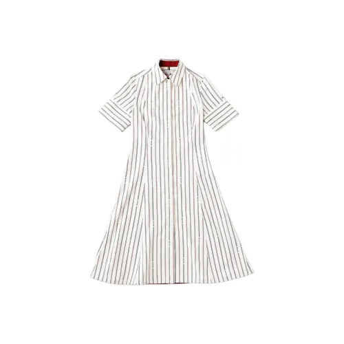 Tommy Hilfiger IM AF MONOTYPE STP SS SHIRTDRE Короткий рукав Платье Женское Многоцветное