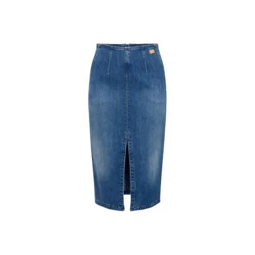 Elisabetta Franchi Denim Длинная Юбка Женская Винтажный Синий