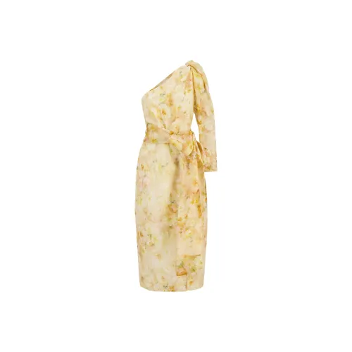 Zimmermann Длинное платье с длинными рукавами женское желтое