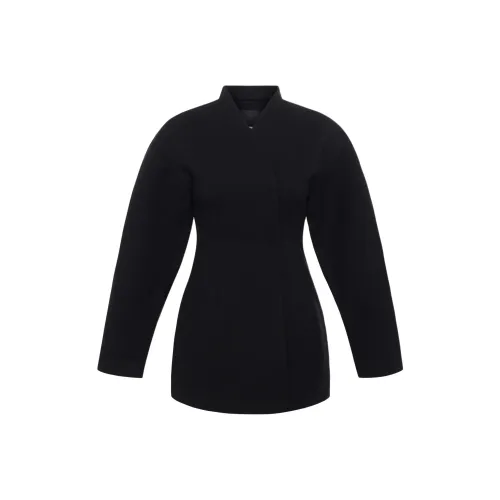 Khy Черное Женское Длинное Платье с Рукавами