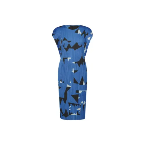 PLEATS PLEASE ISSEY MIYAKE SS24 Без рукавов Платье Женское Синее