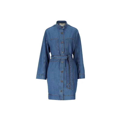 WEEKEND MaxMara Синий Женские Длинные Платья с Рукавами