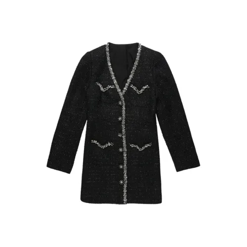 TCH Длинное платье с длинными рукавами женское черное