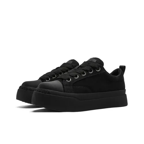 KUNGFUDEER Нить LINE Collection Slip-resistant Abrasion-resistant Low-top Skateboard Shoes Unisex Black