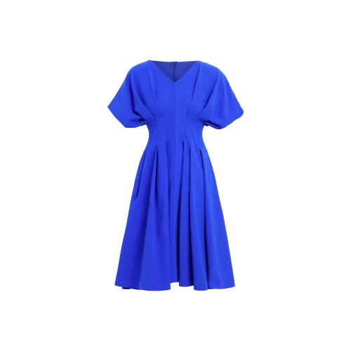 AUI Blue Женские Короткие Платья с Рукавами