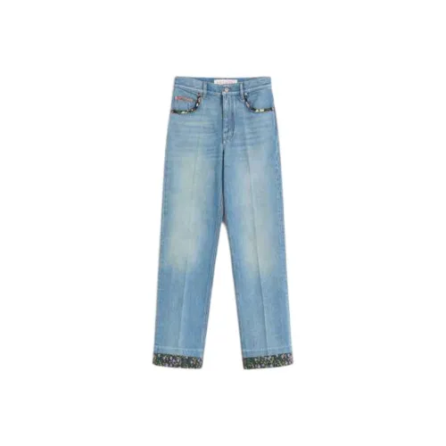 Valentino SS25 Джинсы Женские Синие